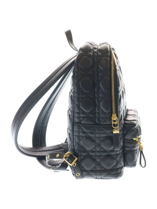 Dior Cannage Backpack Black Leather Gold main image 5